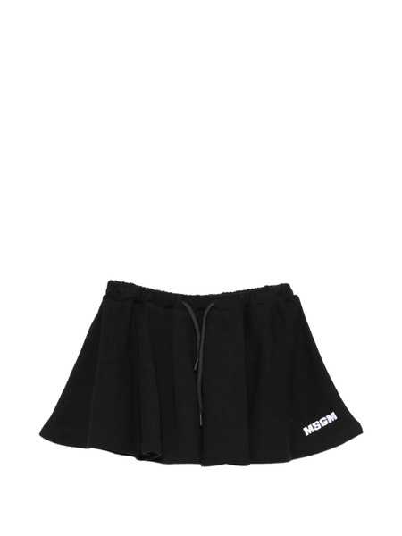 Msgm Kids Drawstring Skirt - Black 