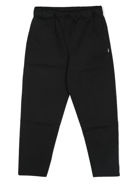  Msgm Kids Drawstring-waist Tapered Trousers - Black 