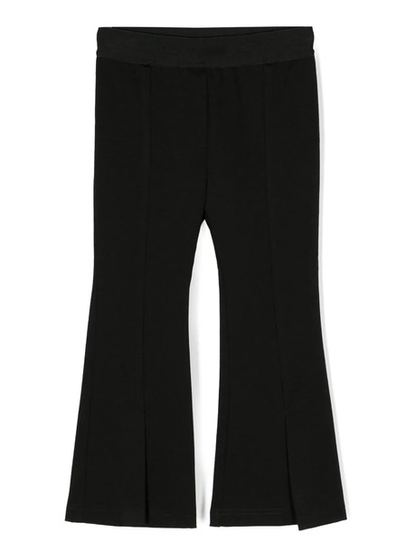  Msgm Kids Elasticated-waist Flared Trousers - Black 