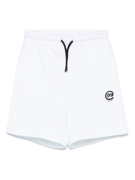  Msgm Kids Fleece Shorts - White 