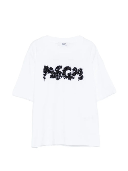  Msgm Kids Floral Crewneck T-shirt - White 