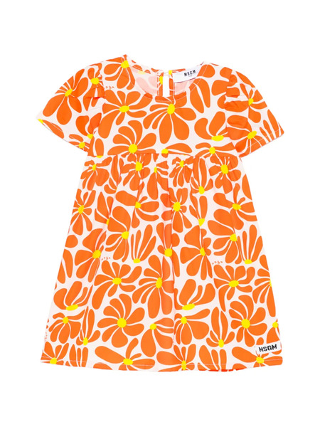  Msgm Kids Floral Dress - White 