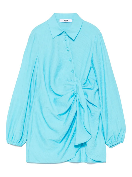  Msgm Kids Knot-detail Dress - Blue 
