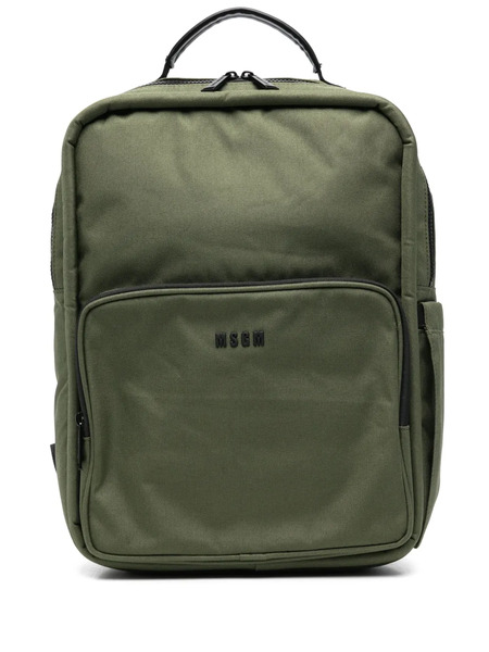  Msgm Kids Logo-appliqué Backpack - Green 