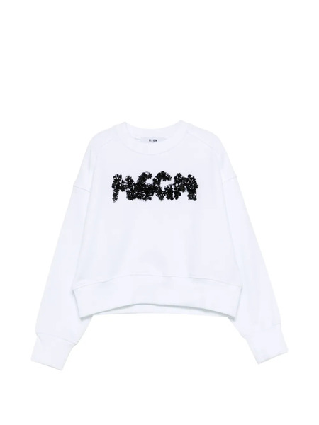  Msgm Kids Logo-embellished Sweatshirt - White 