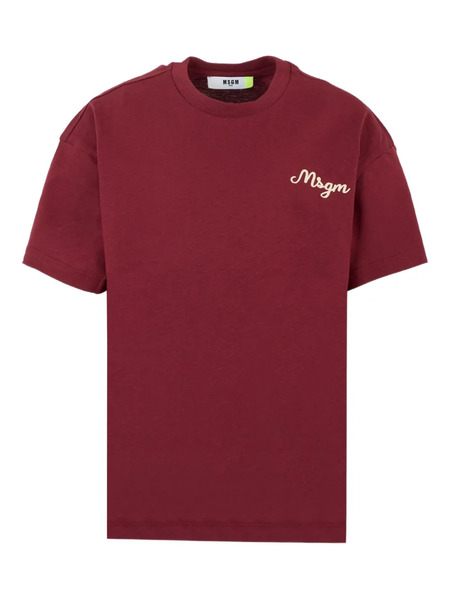 Msgm Kids Logo-embroidered Cotton T-shirt 