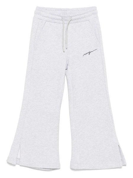  Msgm Kids Logo-embroidered Sweatpants - Grey 
