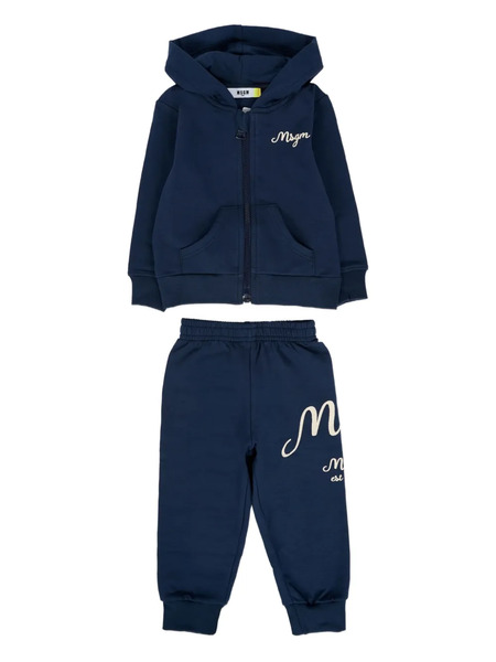  Msgm Kids Logo-embroidered Tracksuit - Blue 