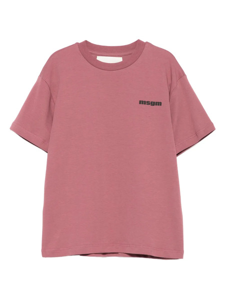  Msgm Kids Logo-print Cotton T-shirt - Red 