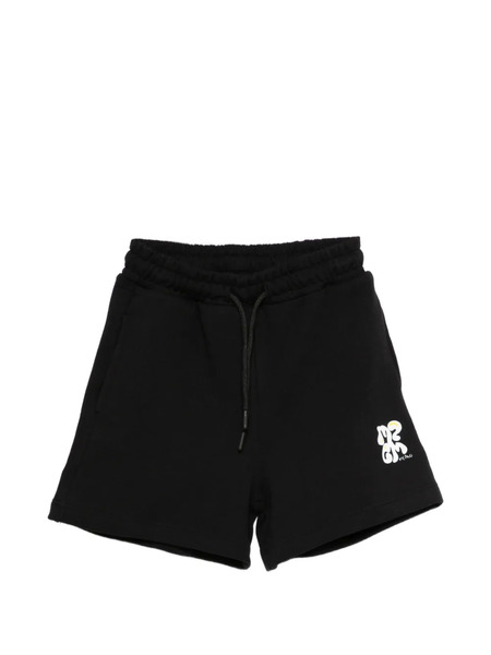  Msgm Kids Logo-print Drawstring Shorts - Black 