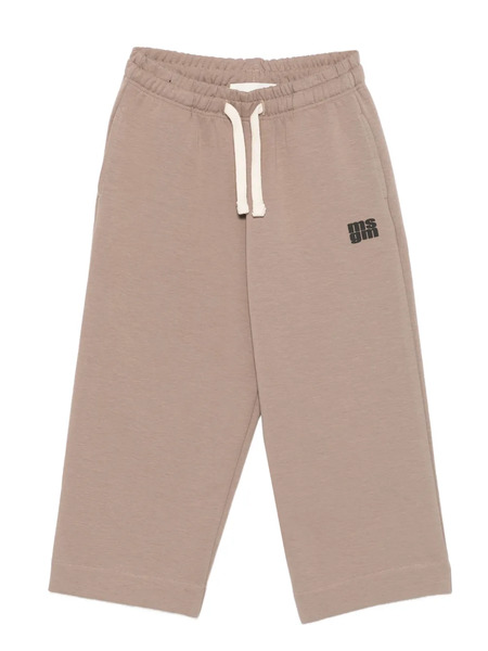  Msgm Kids Logo-print Drawstring Track Pants - Neutrals 