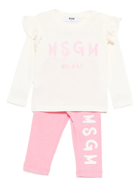  Msgm Kids Logo-print Leggings - Pink 