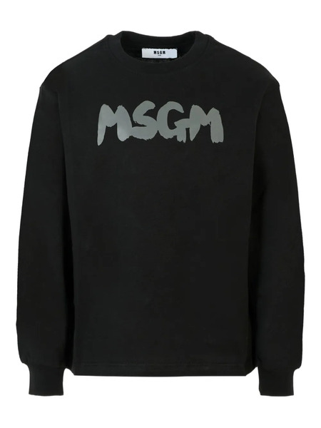  Msgm Kids Logo-print Long-sleeve T-shirt - Black 