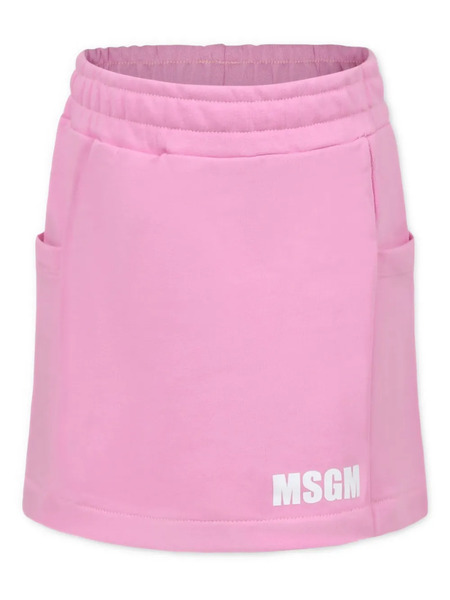 Msgm Kids Logo-print Mini Skirt - Pink 