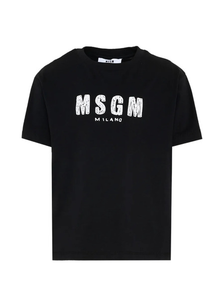  Msgm Kids Logo-print Short-sleeve T-shirt - Black 