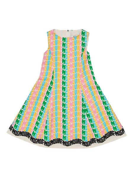  Msgm Kids Logo-print Sleeveless Dress - Green 