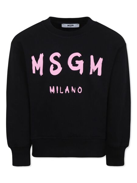  Msgm Kids Logo-print Sweatshirt - Black 