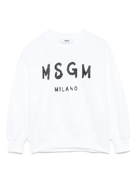  Msgm Kids Logo-print Sweatshirt - White 