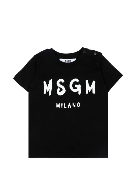  Msgm Kids Logo-print T-shirt - Black 