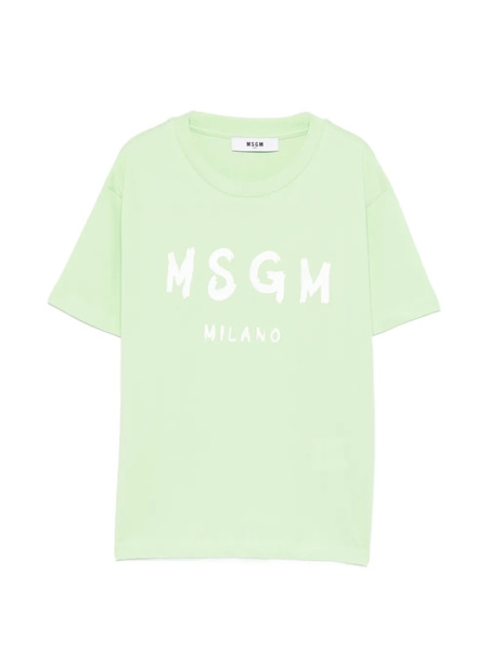  Msgm Kids Logo-print T-shirt - Green 