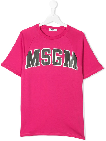  Msgm Kids Logo Print T-shirt - Pink 