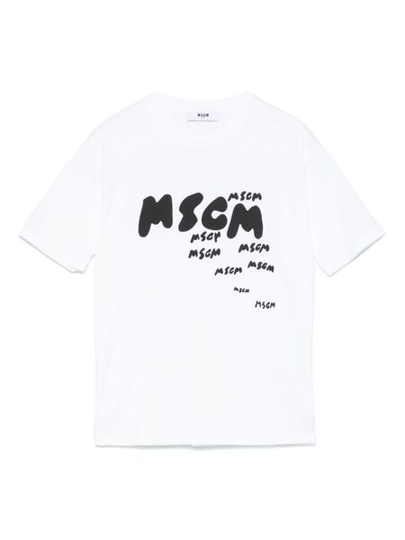  Msgm Kids Logo-print T-shirt - White 