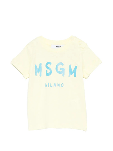  Msgm Kids Logo-print T-shirt - Yellow 