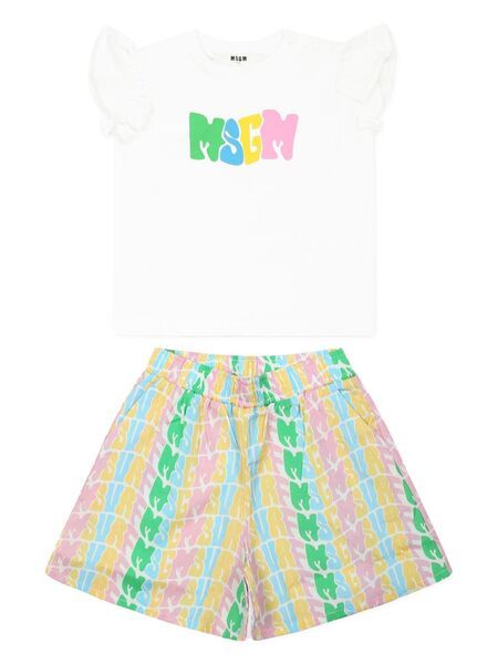  Msgm Kids Logo-print Tracksuit Set - White 