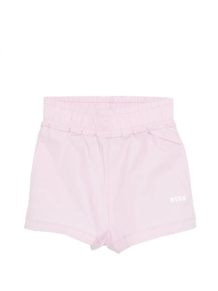  Msgm Kids Logo Shorts - Pink 