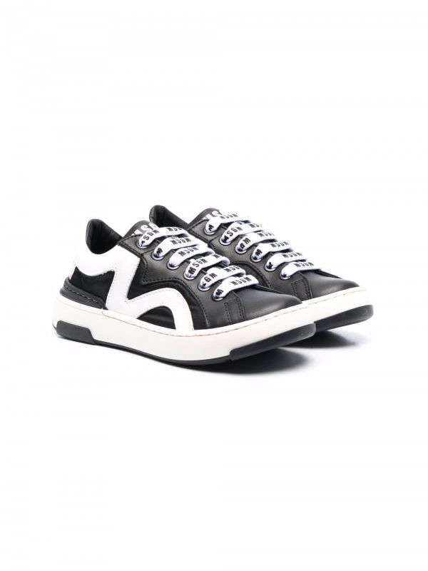  Msgm Kids Low-top Lace-up Trainers - Black 