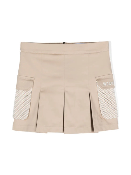  Msgm Kids Pleated Mini Skirt - Black 