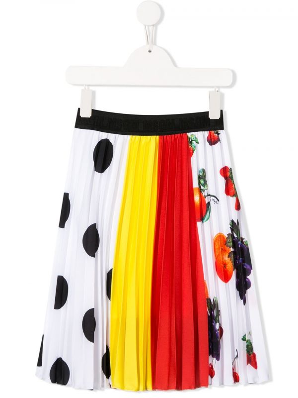  Msgm Kids Pleated Skirt - White 