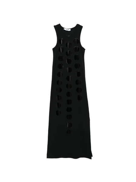 Msgm Kids Polka Dot Dress - Black 