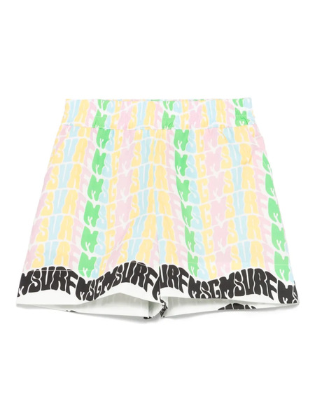  Msgm Kids Poplin Shorts - White 