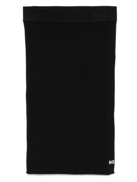  Msgm Kids Ribbed-knit Skirt - Black 