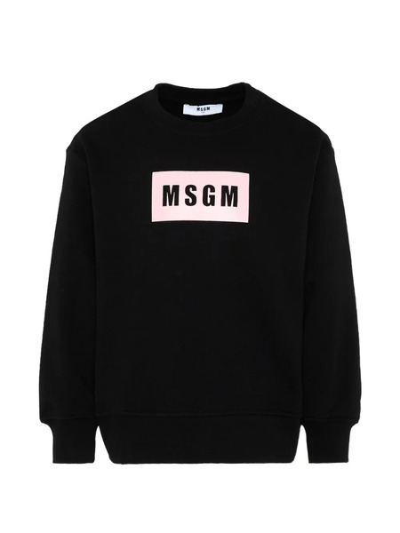  Msgm Kids Round-neck Sweatshirt - Black 