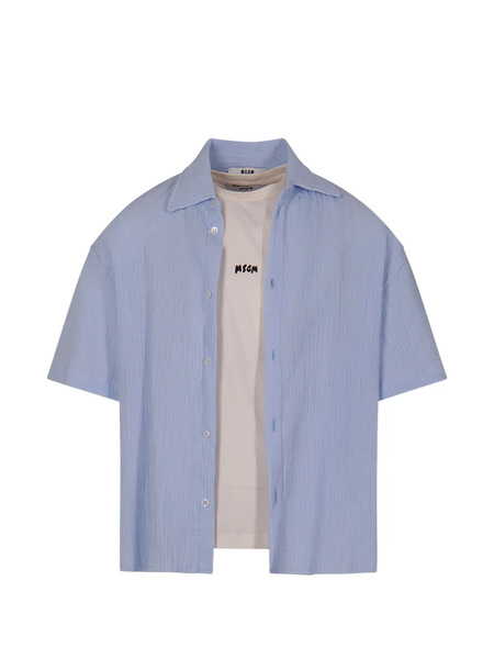  Msgm Kids Short-sleeve Layered Shirt - Blue 