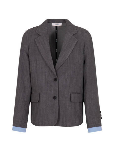  Msgm Kids Single-breasted Blazer - Grey 