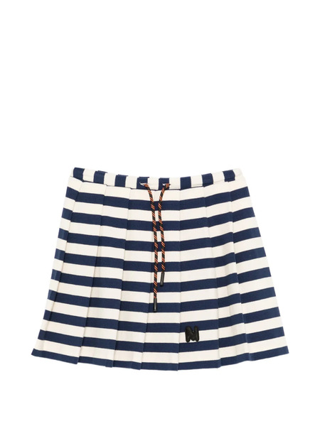  Msgm Kids Striped Pleated Skirt - Blue 