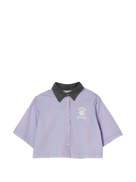  Msgm Kids Striped Shirt - Blue 