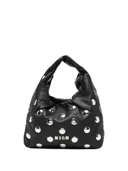  Msgm Kids Stud-embellished Shoulder Bag - Black 