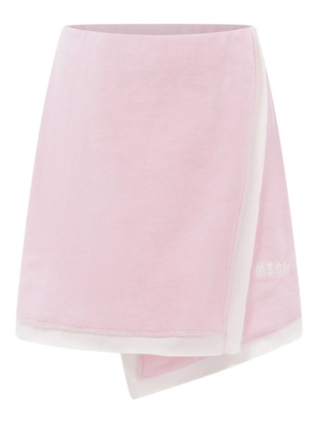  Msgm Kids Terry-cloth Skirt - Pink 