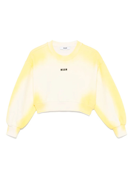  Msgm Kids Tie-dye Sweatshirt - Yellow 