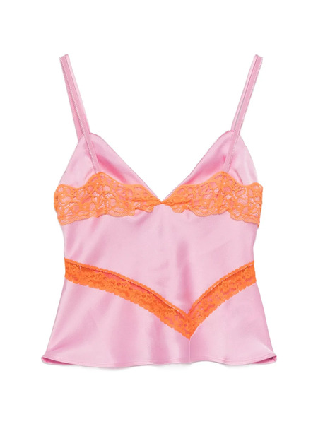  Msgm Lace Top - Pink 