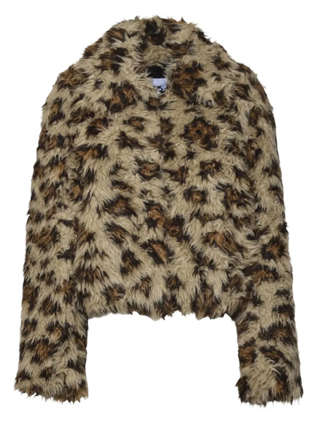  Msgm Leopard-print Jacket - Brown 