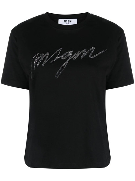  Msgm Logo-appliqué Cotton T-shirt - Black 