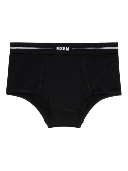  Msgm Logo-detail Briefs - Black 