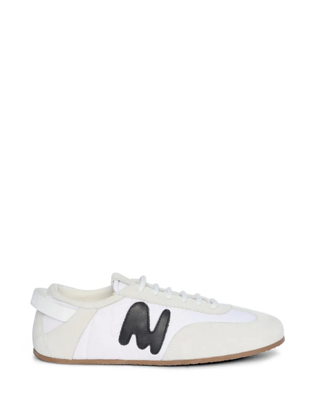  Msgm Logo-detail Lace-up Sneakers - White 