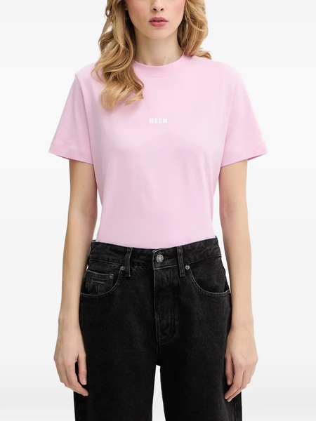  Msgm Logo-detail T-shirt - Pink 