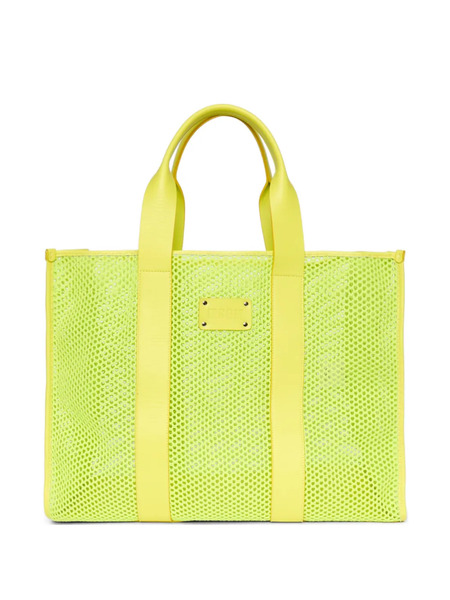  Msgm Logo-detail Tote Bag - Green 
